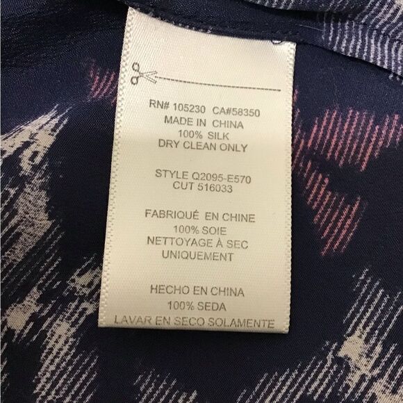 Equipment Blue Satin Silk V-Neck Spaghetti Strap Top Size Medium - Picture 9 of 9